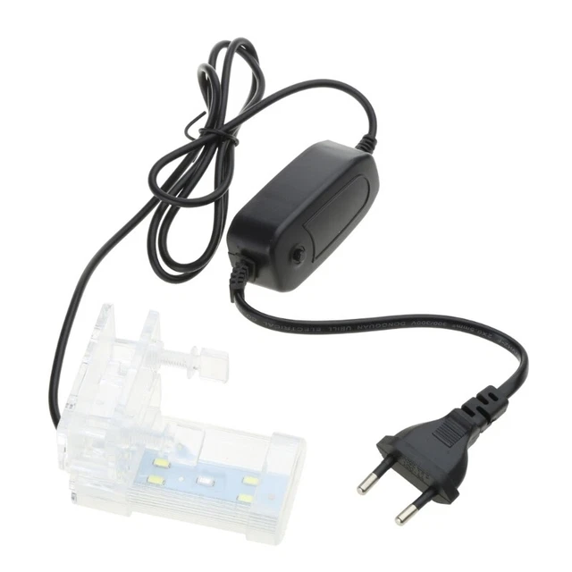 LED Aquarium Light Clip On Fish for Lamp White & Blue Lighting High Brightn