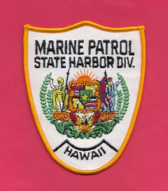 B18 Obsolete Police Sheriff Patch State Hawaii Harbor Marine Patrol Division Hi