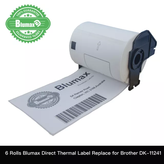 6 Blumax Large Shipping Label For Brother DK11241 152X102mm QL1050 QL1060