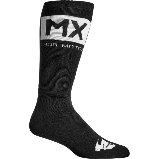 Thor Mx Solid Socks (Small - Medium 6-9, Black/White)
