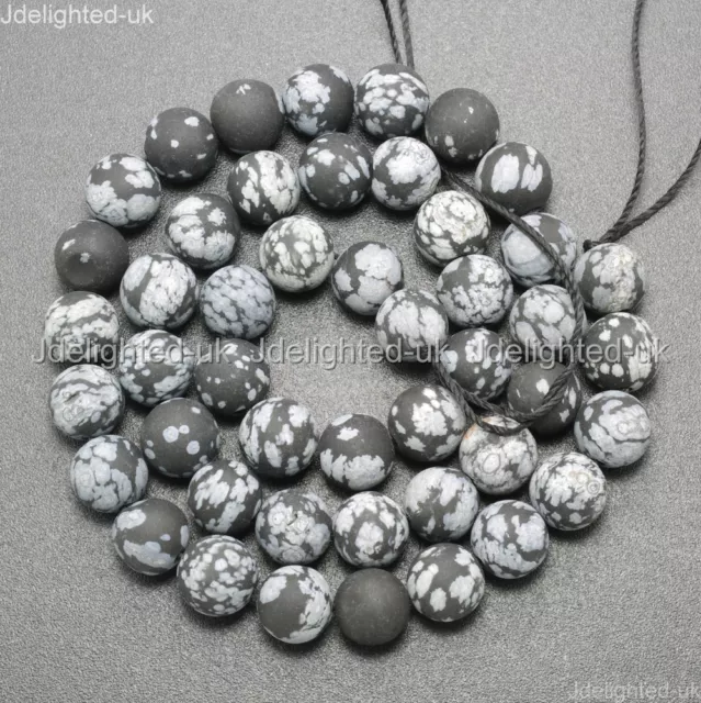 Natural Matte Frosted Gemstone Round Loose Beads 4mm 6mm 8mm 10mm 12mm 15" Pick