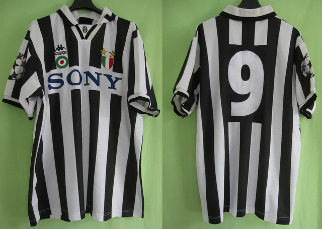 Maillot De Football Vintage Juventus Kappa 1996-97 - Manches Longues Bleu - Taille XL