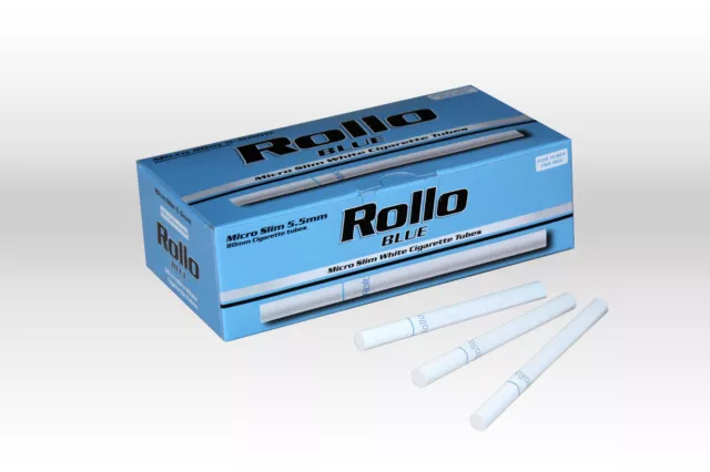 Rollo Micro Slim 'Blue' 5.5mm Filter Tubes (200 Count) - 1,200