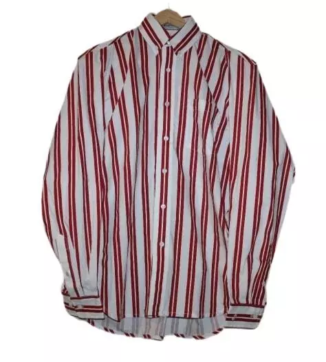 Balenciaga - Oversized Red Striped Button Shirt - Women's Small