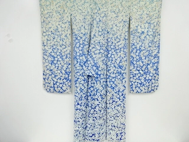 Japanese Kimono / Antique Furisode / Embroidery / Plum Blossoms / Komon 5