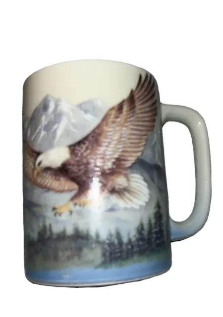 Bald Eagle Soaring Otagiri  Mug  Coffee Mug Japan Mountains Forest 8 oz.
