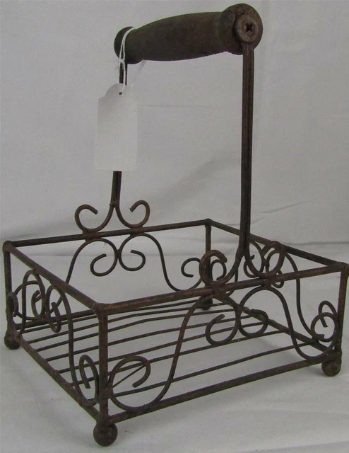Mini panier tout métal vieilli carré 15x15