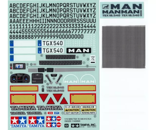 Tamiya Sticker-Beutel MAN TGX 18.540 56329 Nr 319495693