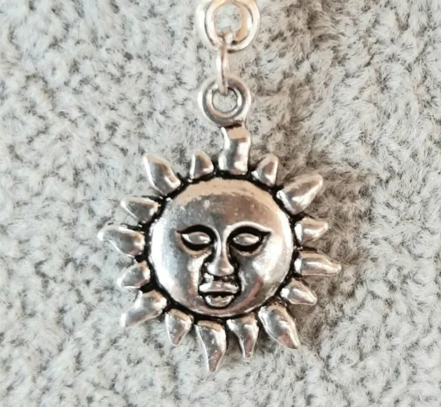 CHARMS CLEARANCE SALE SUN HAPPY FACE TIBETAN SILVER 20mm x 20mm 🇦🇺AUSSIE STOCK