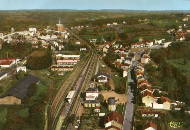 CARTE SAILLAT SUR VIENNE Vue générale aérienne Villas et ligne du