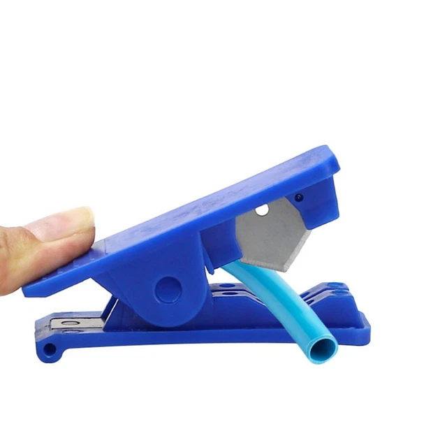 PE Pipe Cutter 1pc V-shaped Positioning ≤12mm Black Blue PTFE Tube Cutter