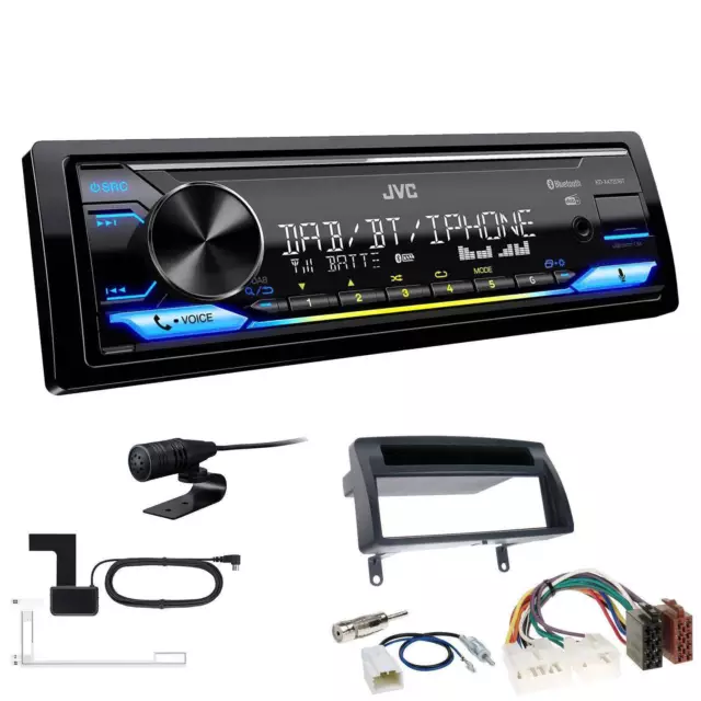 JVC DAB+ Bluetooth USB inkl. Antenne Autoradio für Toyota Corolla 2001-2007