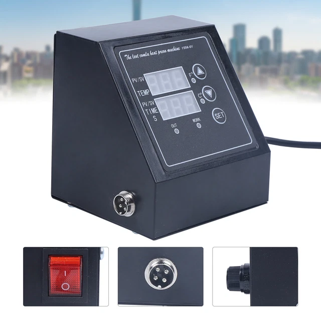 HEAT PRESS DIGITAL Dual Display Control BoxTemperature For Heat Press