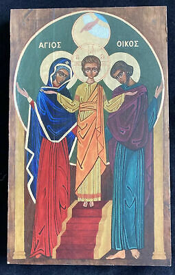 Icono de la Sagrada Familia icono ortodoxo hecho a mano en Polonia
