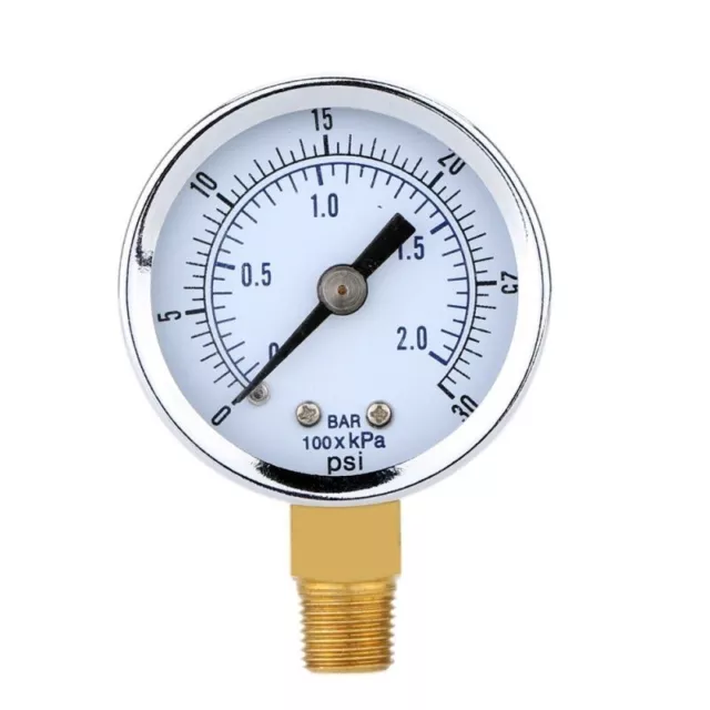 Pressure Gauge - 0 - 30 psi 0 - 2 bar Dial gauge compressor meters hydrauli K2J7
