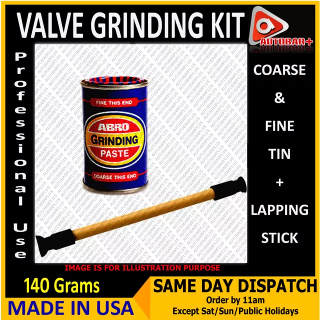 Abro Valve Grinding Paste Tin Fine & Coarse Grade 140g + Lapping Stick Tool  Set