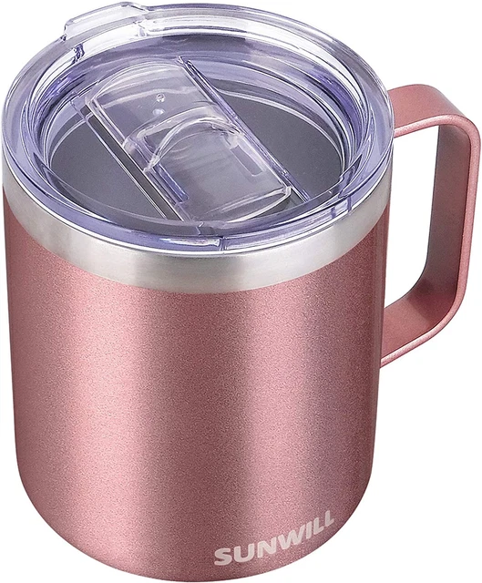 Coffee Mug with Handle, 14Oz Insulated Stainless Steel Coffee Travel Mug, Double