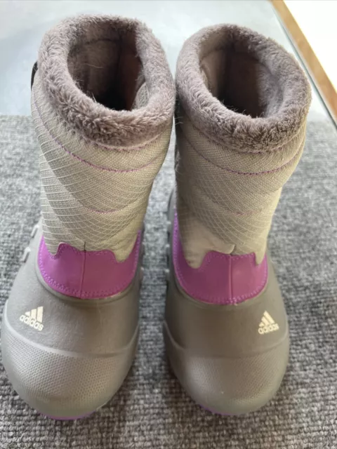 Adidas Outdoor Winterfun Primaloft Waterproof Boots Gray and Purple Girls G62875 2