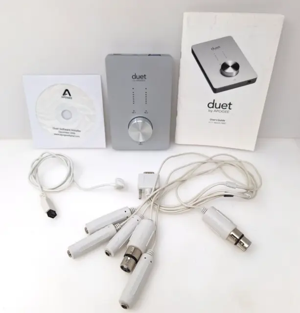Vintage Apogee Duet FireWire Audio Interface w/ Cables Manual 8040-4000-0000