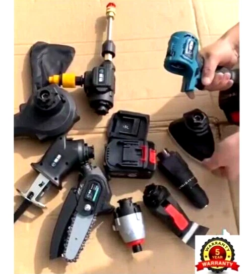 10% di sconto fino a mezzanotte - senza fili 14 pezzi cassetta utensili elettrica trapano batterie 2x3,0 Ah