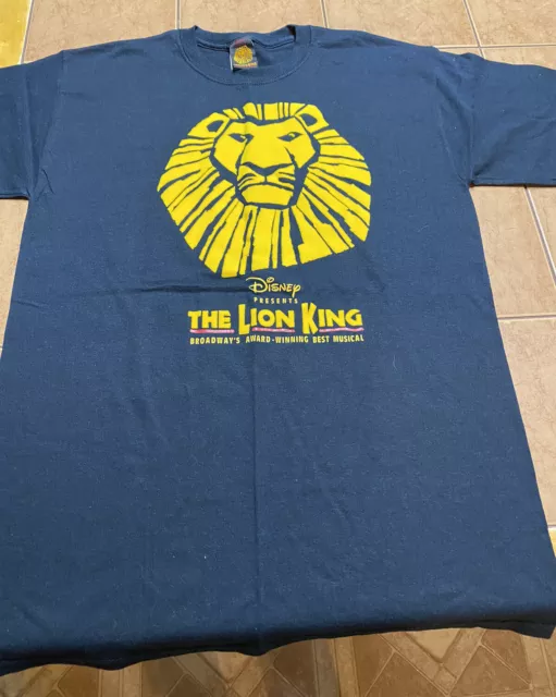 NEW DISNEY THE Lion King Broadway Musical Play Movie Felt T Shirt Tee ...