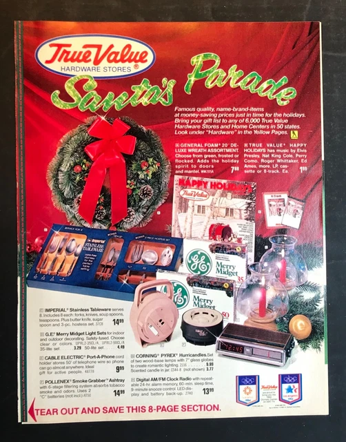 TRUE VALUE HARDWARE Store 1983 8 page pull out Flyer Catalog SANTA'S
