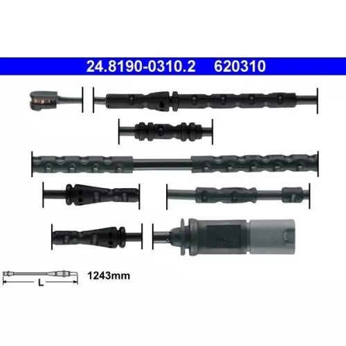 Warnkontakt, Bremsbelagverschleiß ATE 24.8190-0310.2 für BMW, Hinterachse