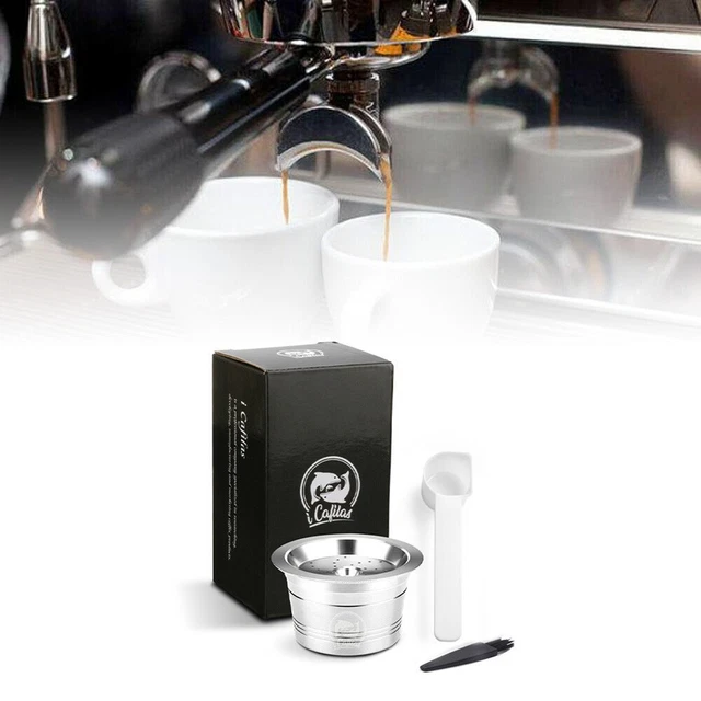 Kit filtri tazza spazzola riutilizzabile ricaricabile capsula caffè rete metallica