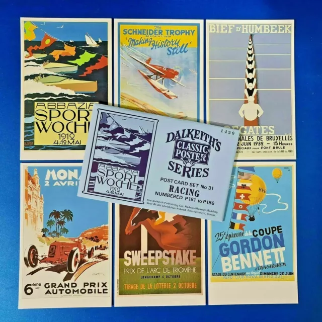 Set 6 Dalkeith Cartes Postales Classique Affiche Annonce Séries de Course OF5