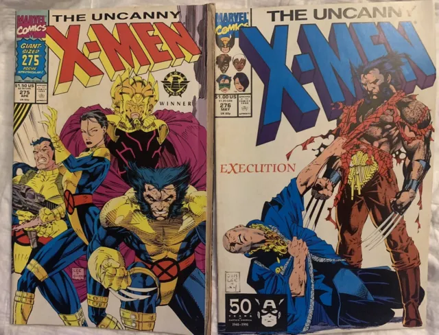Uncanny X-Men 275 & 276, 275Giant W/Gatefold Cover,Deathbird, 1st App The Host