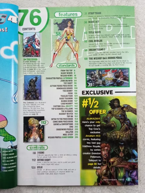 Wizard Comics Magazine Vol 1 No 76 Dec 1997 Avengers Top Cow Marvel Sin City 2