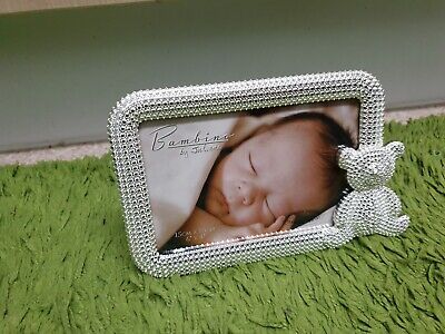 BAMBINO BY JULIANA SILVER PLATED AMAZING PHOTO FRAME WITH TEDDY size: 6"x4",15X1
