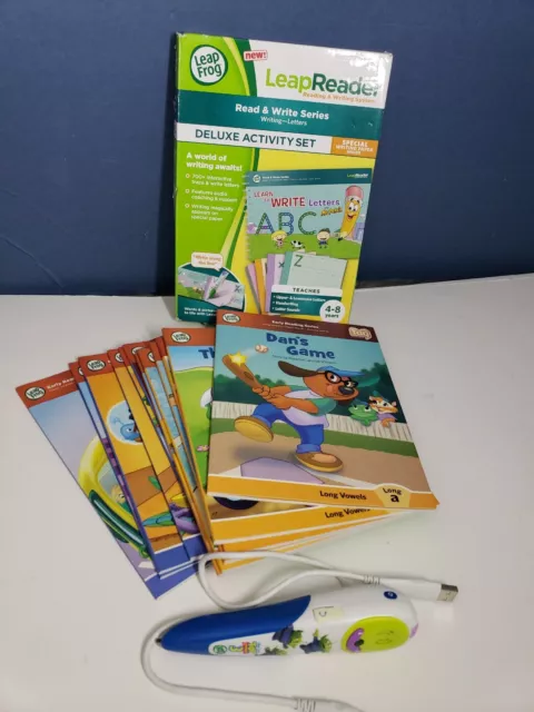 Lot of 12 Leap Frog TAG Leap Reader & Deluxe Activity Set Books With Pen