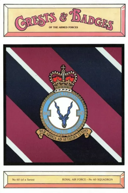 Postcard RAF Royal Air Force No.60 Squadron Crest Badge No.60 NEW