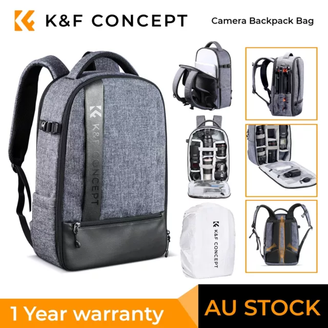 K&F Concept Camera Backpack Nylon Bag Case Waterproof for Canon Nikon Sony DSLR