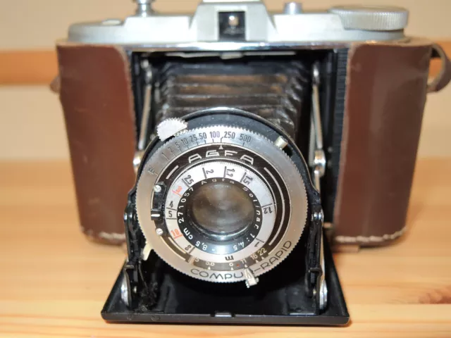 Antike Kamera Agfa Isolette Modell 4.5; für Sammler; voll funktionsfähig
