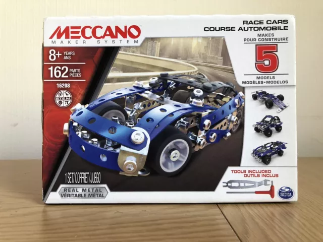 Meccano Maker System Race Car Course Automobile 162 pieces 16208 Spin Master