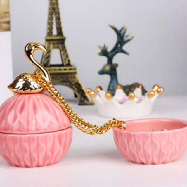 Boîte à bijoux en céramique vanité support de bonbons organisateur de boîte