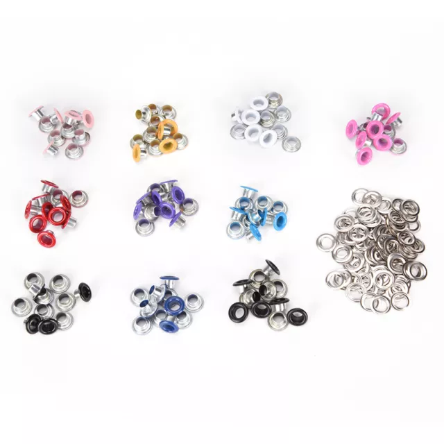 100pcs 4mm Scrapbook Eyelet Random Mixed Color Metal Eyelets For DIY cloth SEJEL