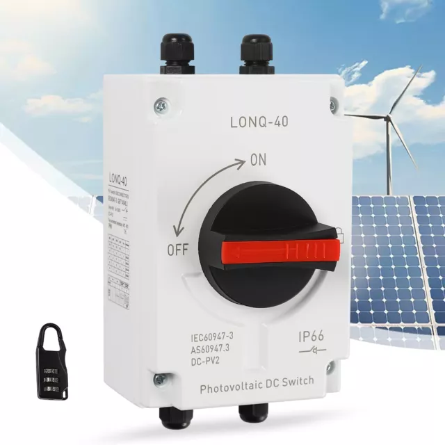 SOLAR PANEL PV Isolator Switch DC 1200V IP66 Disconnect Circuit