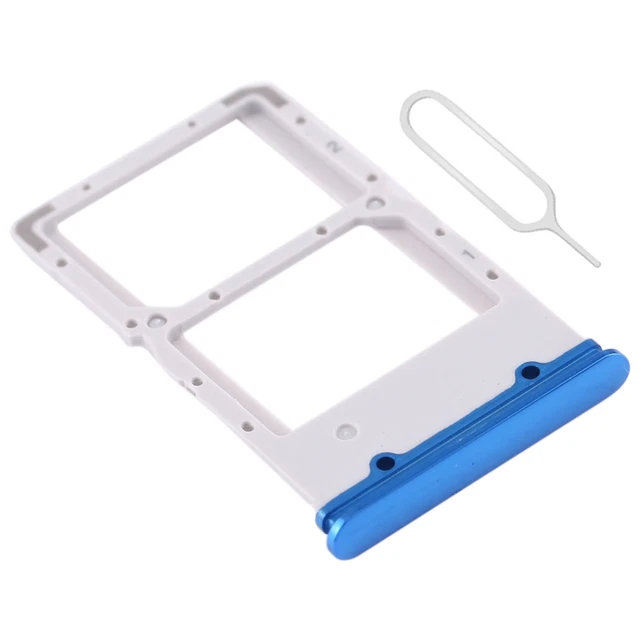 Tiroir Carte SIM Pour Xiaomi Mi A3 (Double SIM) - Bleu, Pièce De Rechange Neuve