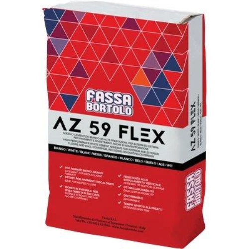 Collante maioliche polvere az 59 flex fassa bianco kg 5 (5 pezzi) Fassa bortolo