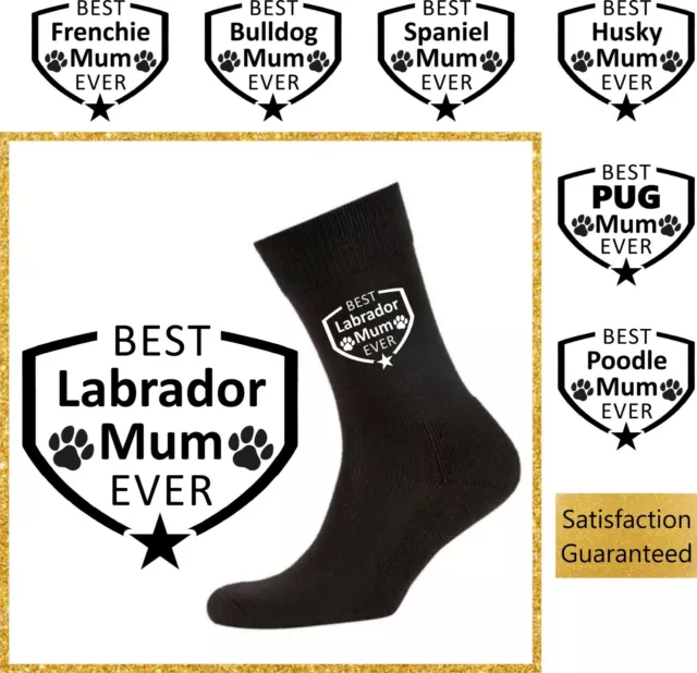 Best Mum printed socks from DOG Labrador Pug Poodle Husky Spaniel Frenchie gift