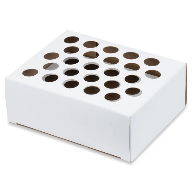 Rack Per Provette Karter Scientific 116G1 - Cartone, 25 Fori Da 13 Mm, Bianco, Singolo - Foto 2
