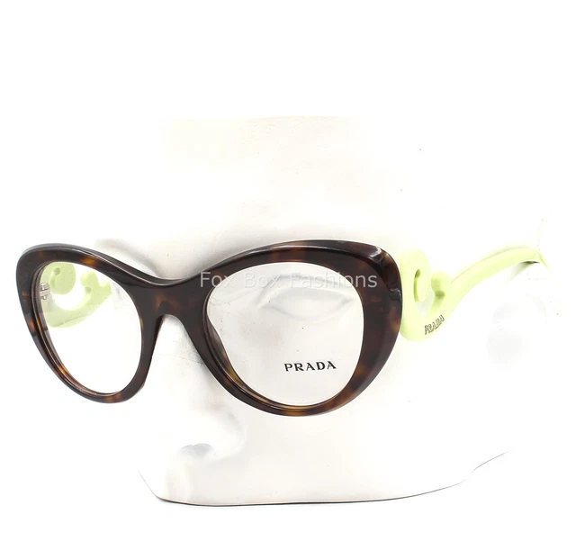 Prada VPR 06Q 2AU1O1 Baroque Swirl Eyeglasses Glasses Brown Tortoise 49mm w/case Prada VPR 06Q 2AU1O1 Baroque Swirl Eyeglasses Glasses Brown Tortoise 49mm w/case