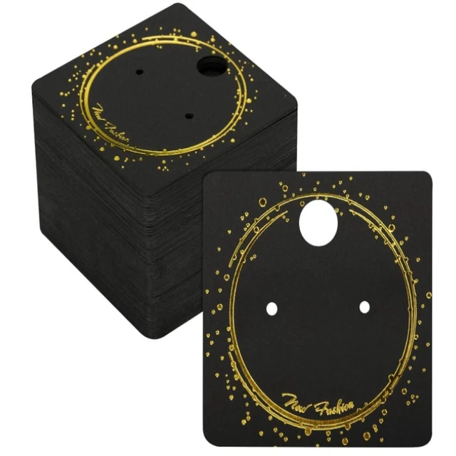 Black Earring Card Square Hanging Card Safe Jewelry Card  Earring Display