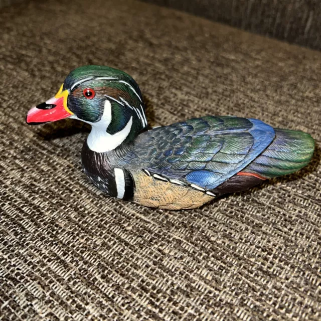 Heritage Artists Miniature Collection Wood Duck JB Canarfd Branchu. Euc Signed