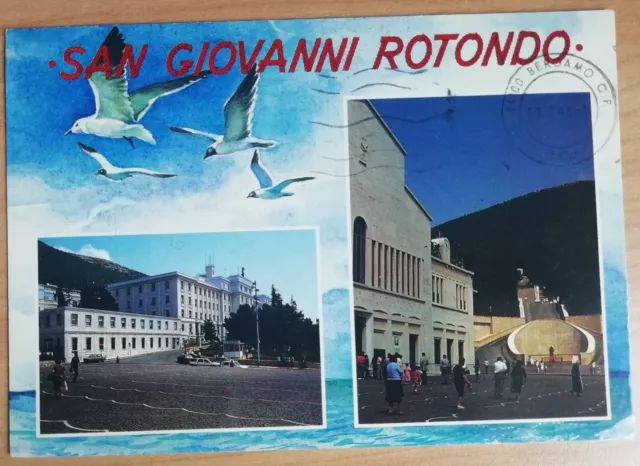 cartolina 1993 ITALIA FOGGIA SAN GIOVANNI ROTONDO SALUTI Italy postcard