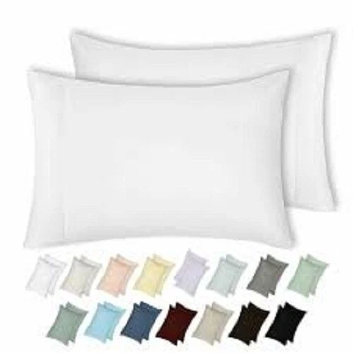 Pillowcases Set Of 2 Standard Queen Size 20"x30" Pillow Cover Solid Dream Night
