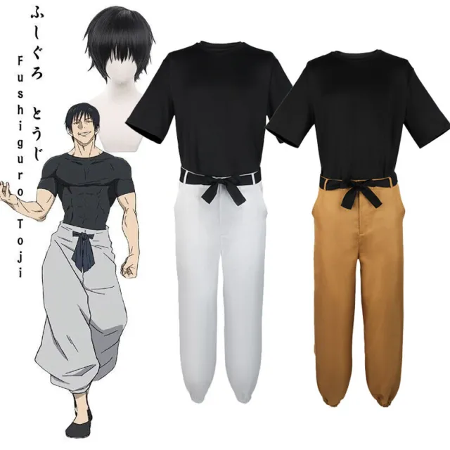 Jujutsu Kaisen Fushiguro Toji Cosplay Costume Short Top Pants Suit unisex set